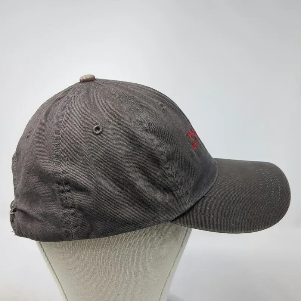 Taliesin West 5 Panel Gray Hat One Size Adjustable Slideback Cotton Red Logo